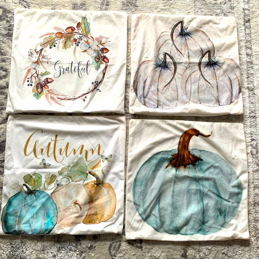 Fall Pillow Covers 18x18 (set of 4)